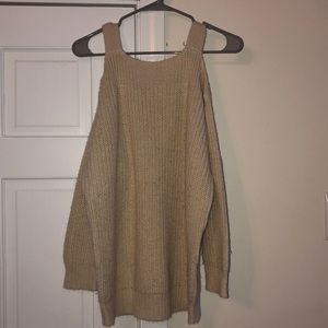 Oversized Shoulder-Peek Sweater